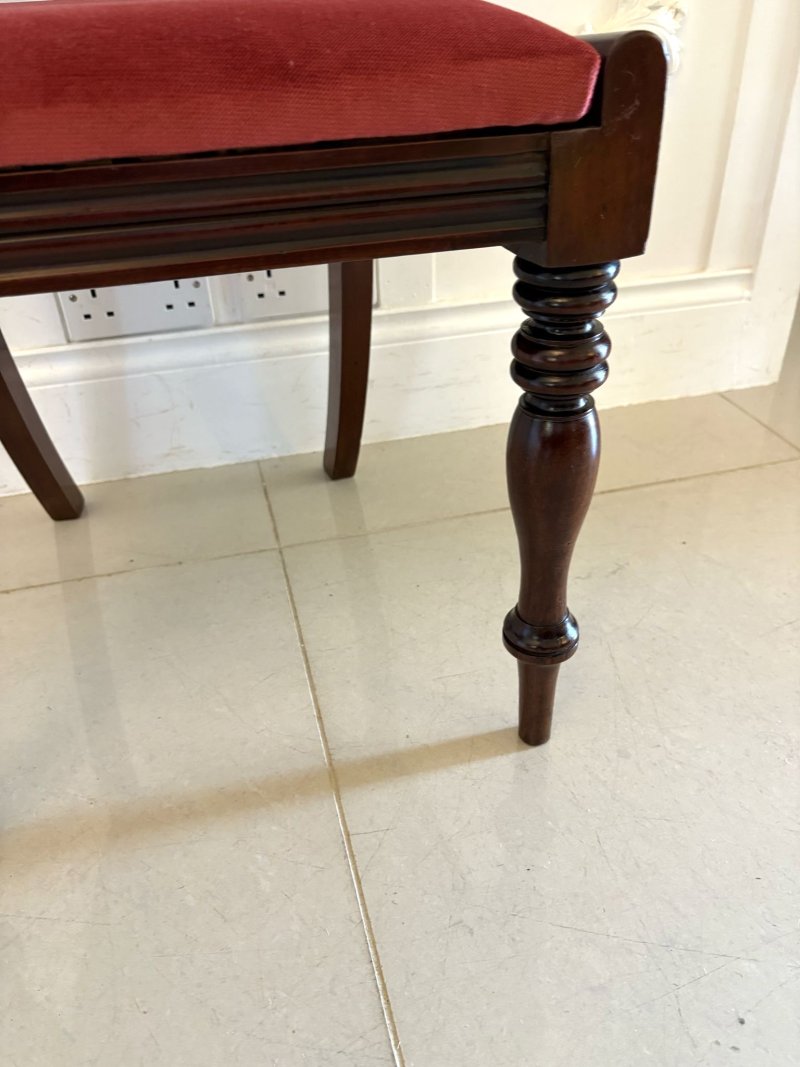 Set of 8 Antique Regency Quality Mahogany Dining Chairs - Image 8